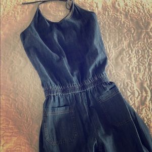 JW signature denim jumpsuit